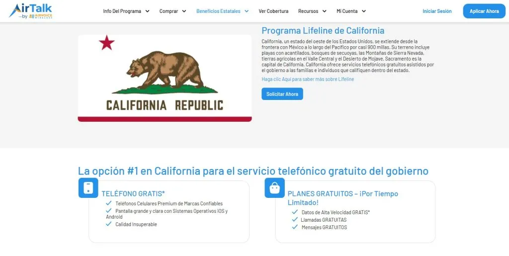 cómo obtener un teléfono gratis en california