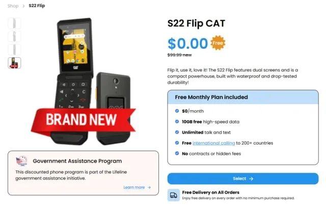 CAT S22 Flip phone