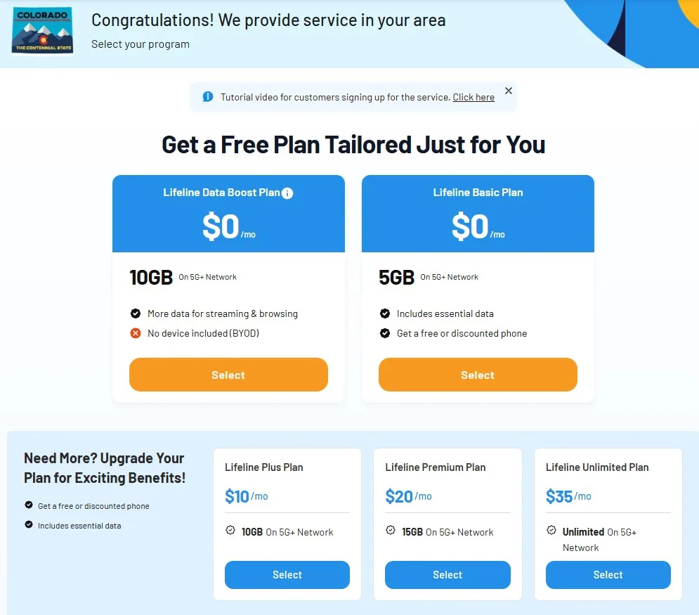 free lifeline phone service in colorado