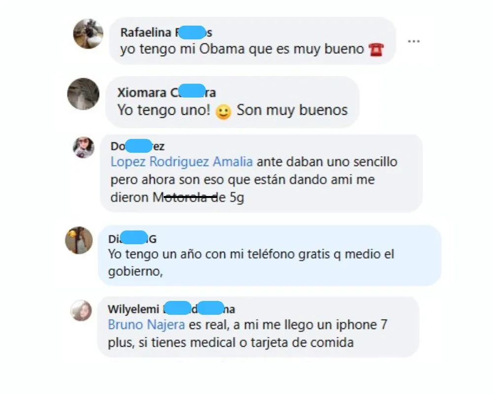 Clientes contentos con su celular gratis de.