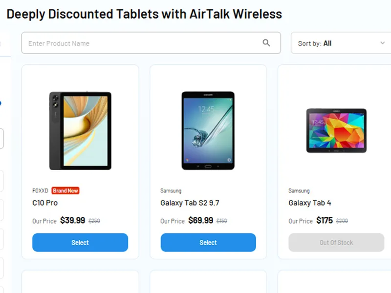 tablet with sim card